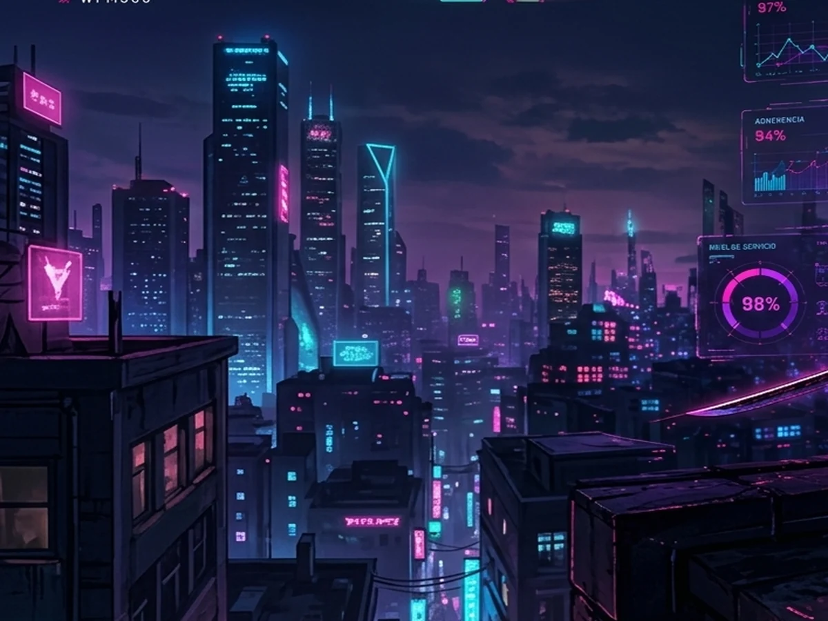 Vista futurista de planificación y control